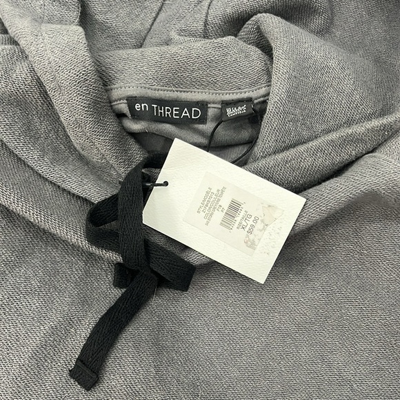 grey cotton hoody. New, never worn- size: xl, - Picture 3 of 7